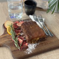 Apple cakes and yes, this is one portion!😅😍😍  at VíK - Vegan Venue in Bratislava