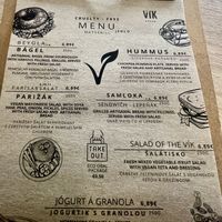 Cruelty free menu   at VíK - Vegan Venue in Bratislava