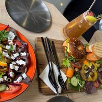 Bagel, Sandwitch and salad at VíK - Vegan Venue in Bratislava