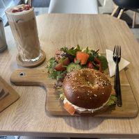 Bagel  at VíK - Vegan Venue in Bratislava