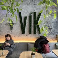Seating and chill space  at VíK - Vegan Venue in Bratislava