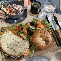 Sandwich, Bagel and Granola Bowl  at VíK - Vegan Venue in Bratislava