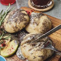 Bohemian buns  at VíK - Vegan Venue in Bratislava
