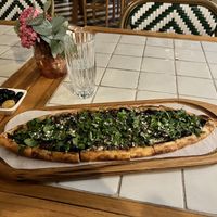 Vegan mushroom pide  at Brops World Cuisine in Istanbul