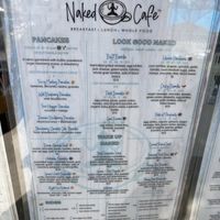 Menu  at Naked Cafe in Encinitas