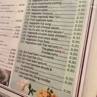 Menu   at Great Asia in Lanzarote