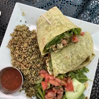 breakfast tofu burrito  at Naked Cafe in Solana Beach