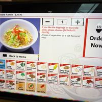 Veg ramen menu  at Ichi-ban Boshi in Sydney