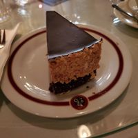 Vegan peanut butter chocolate mousse cake. at Café Intermezzo - Dunwoody in Atlanta