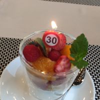 Fruits and vegan cream cheese at Restaurant Triglav Bohinj in Bohinjsko Jezero