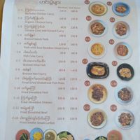 Menu p 2 at Thanaka Myanmar Restaurant in Bangkok