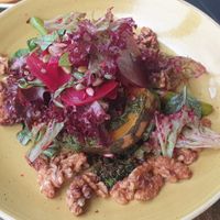 Pumpkin bowl made vegan at Cooked Goose Cafe in Hyams Beach