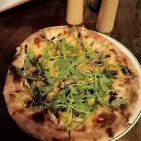 Mushroom truffle pizza at The Exchange Hotel in Hamilton