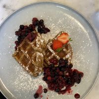sweet waffles at Simply Raw Bakery and Bistro in Vienna