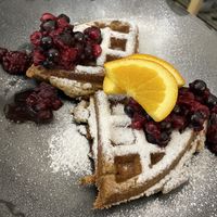 Vegan RAW & Gluten-free pancakes   at Simply Raw Bakery and Bistro in Vienna