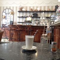 Fresh almond milk at Simply Raw Bakery and Bistro in Vienna