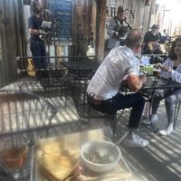 Vegan tempeh sandwich and kale slaw.  Music!!!  at Nate's Garden Grill in San Diego