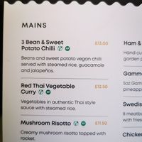 Menu at The Waterfront Inn in Shanklin