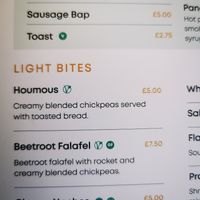 Menu at The Waterfront Inn in Shanklin