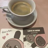 Coffee came with these cute coasters   at LOVOT Cafe in Kawasaki