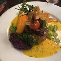 Vegan nut roastt  at The Globe Inn  in Chagford