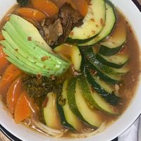 Vegan ramen - filling  at Sushi & Drinks in Quito