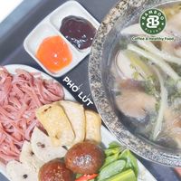 100% VEGAN VIETNAMESE HEALTY PHO, but the twist is: Vegan Herbal Brown Rice Pho HEALTHY - Stone Bowl. 
 at Bamboo Bistro in Ho Chi Minh City