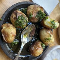 Wood fired potatoess  at Zahter in London