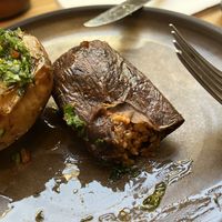Stuffed dried aubergine  at Zahter in London