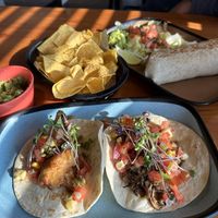Tacos and burritos with much more interesting filling than beans and rice!  at Social Taco in East Peoria