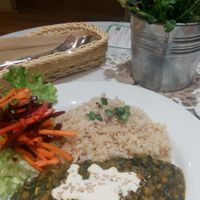 Sri Lanka dhal at Lesecafe Anstandig essen in Erlangen