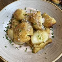 Crispy Smashed Potatoes with rosemary sea salt and garlic aiolii  at Pippin in Maidstone