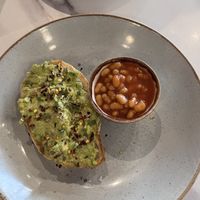 Avocado on toast can be made vegan! Added a side of baked beans 🤭  at Oad Street Food & Crafts in Sittingbourne