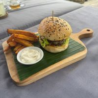 New mushroom burger not on the menu yet but absolutely amazing! So fresh. So flavorful. The environment along with the staff makes this honestly my favorite restaurant in all Bali at Anandinii Organic Garden & Kitchen in Sidemen