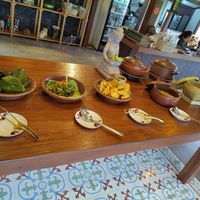 The finished meal at Anandinii Organic Garden & Kitchen in Sidemen