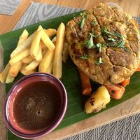tempe steak   at Anandinii Organic Garden & Kitchen in Sidemen