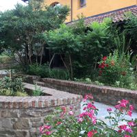 A glimpse of inside the courtyard  at Agriturismo Tenuta Antica in Cessole