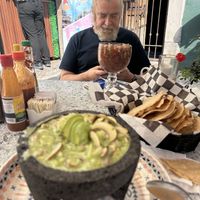 Aguachiles in the foreground    at Vfish in Morelia