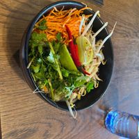 Ah!!! Lemongrass rice noodle soup, looks appetizing!!!!   at my indigo in Salzburg