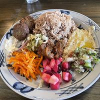 The cinnamon rice was particularly good, different from a usual falafel plate in Japan   at KAZRO DELI KAMAKURA in Kamakura