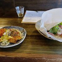 The falafel sandwhich is amazing and the side dish was very well composed (and those lentils!) at KAZRO DELI KAMAKURA in Kamakura