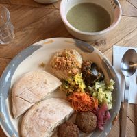 pita plate with soup included  at KAZRO DELI KAMAKURA in Kamakura