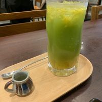 Tangerine and matcha mocktail   at Hoshina 穗科 - Songshan District in Taipei