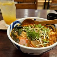 Tomato udon and tangerine-matcha mocktail at Hoshina 穗科 - Songshan District in Taipei