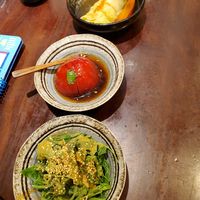 Tofu cabbage roll, marinated tomato, sesame green leaves at Hoshina 穗科 - Songshan District in Taipei