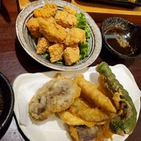 Popcorn tofu, tempura veggies at Hoshina 穗科 - Songshan District in Taipei