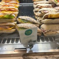 Mediocre bowl yet good oat (or soja) cappuccino and tasty tofu sandwich   at BUD - Flocafe in Budapest