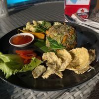 Nasi Goreng- vegan (no eggs or chicken)  at Soley Bar in Kuta