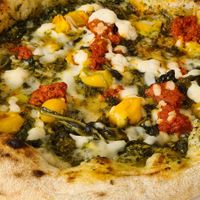 Scarponi vegetariani with vegan cheese at Il Pirata Pizzata in Shipley