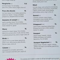 Current menu  at Il Pirata Pizzata in Shipley